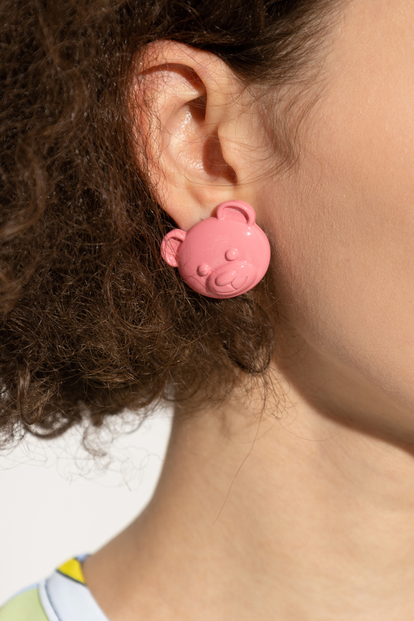 Moschino Teddy bear clip-on earrings