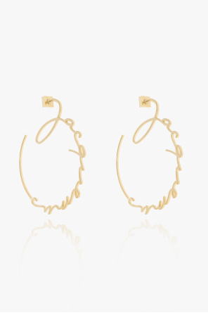 Hoop earrings with logo od Jacquemus