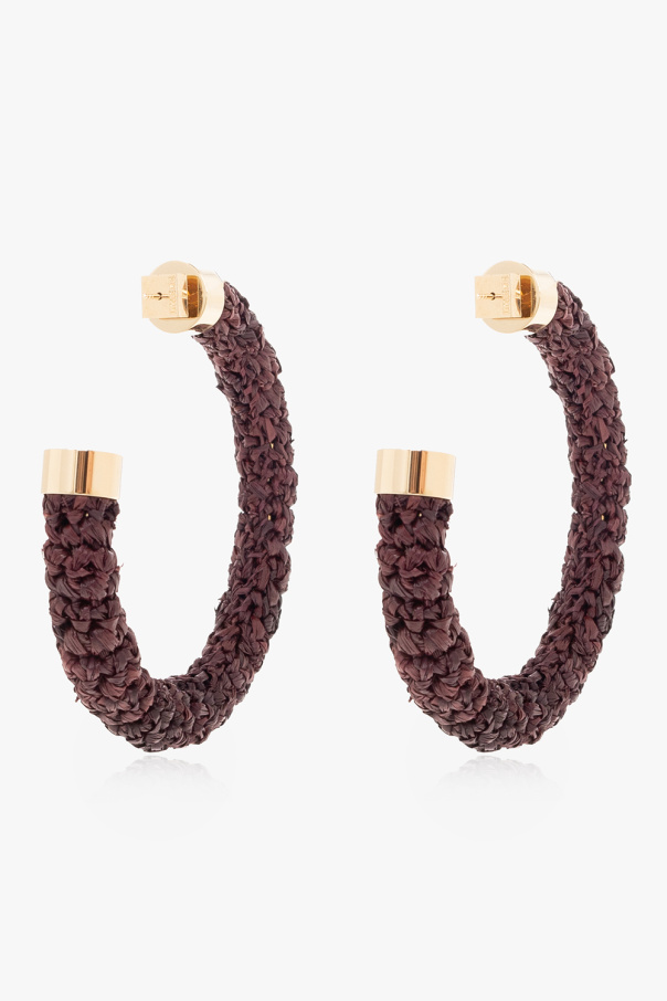 Jacquemus Raffia hoop earrings