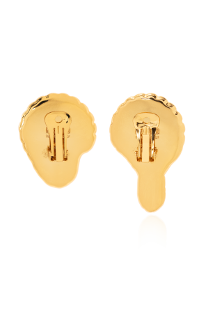 Moschino Asymmetric clip-on earrings