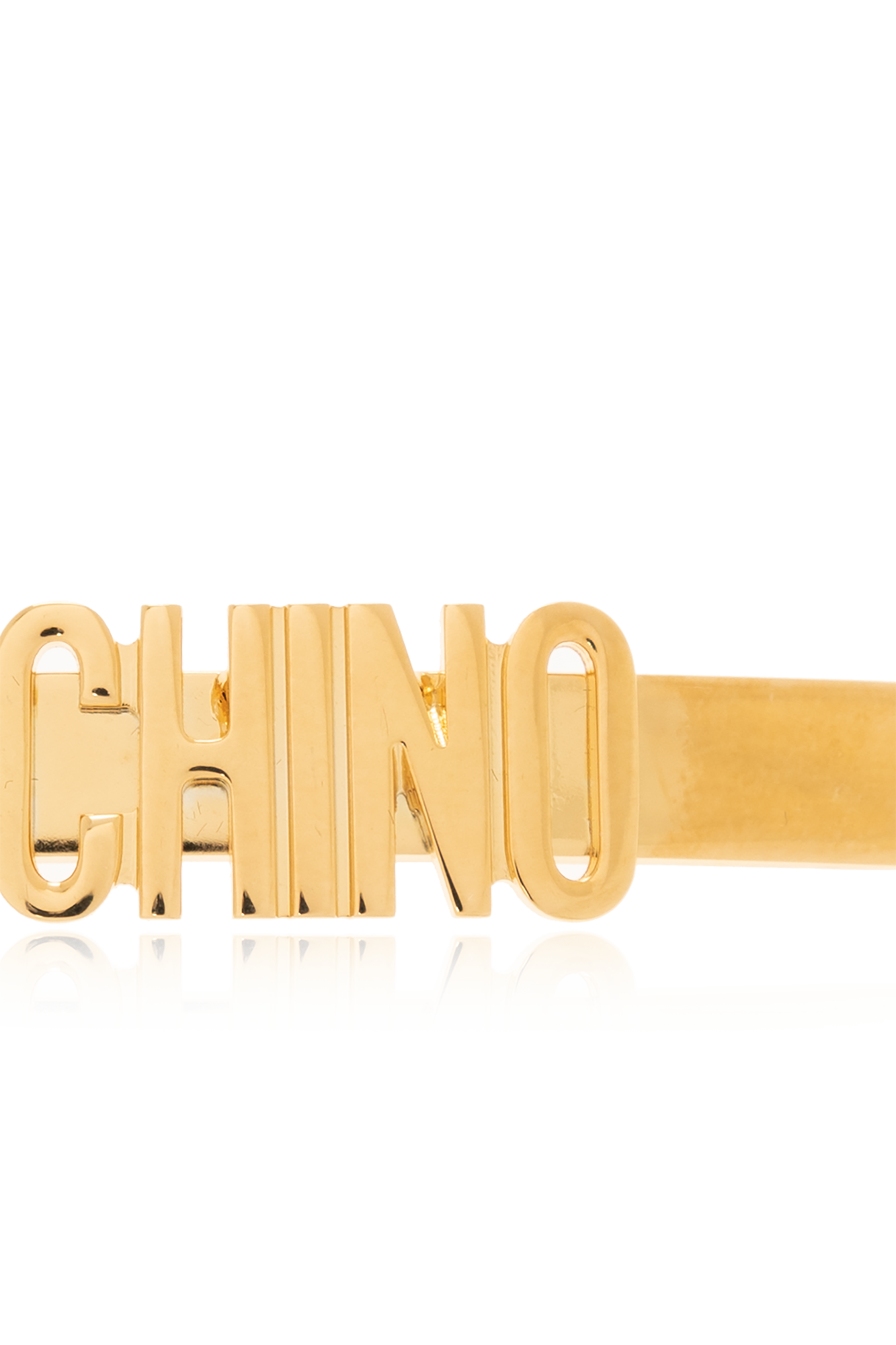 Gold Hair clip with logo Moschino - Vitkac Canada