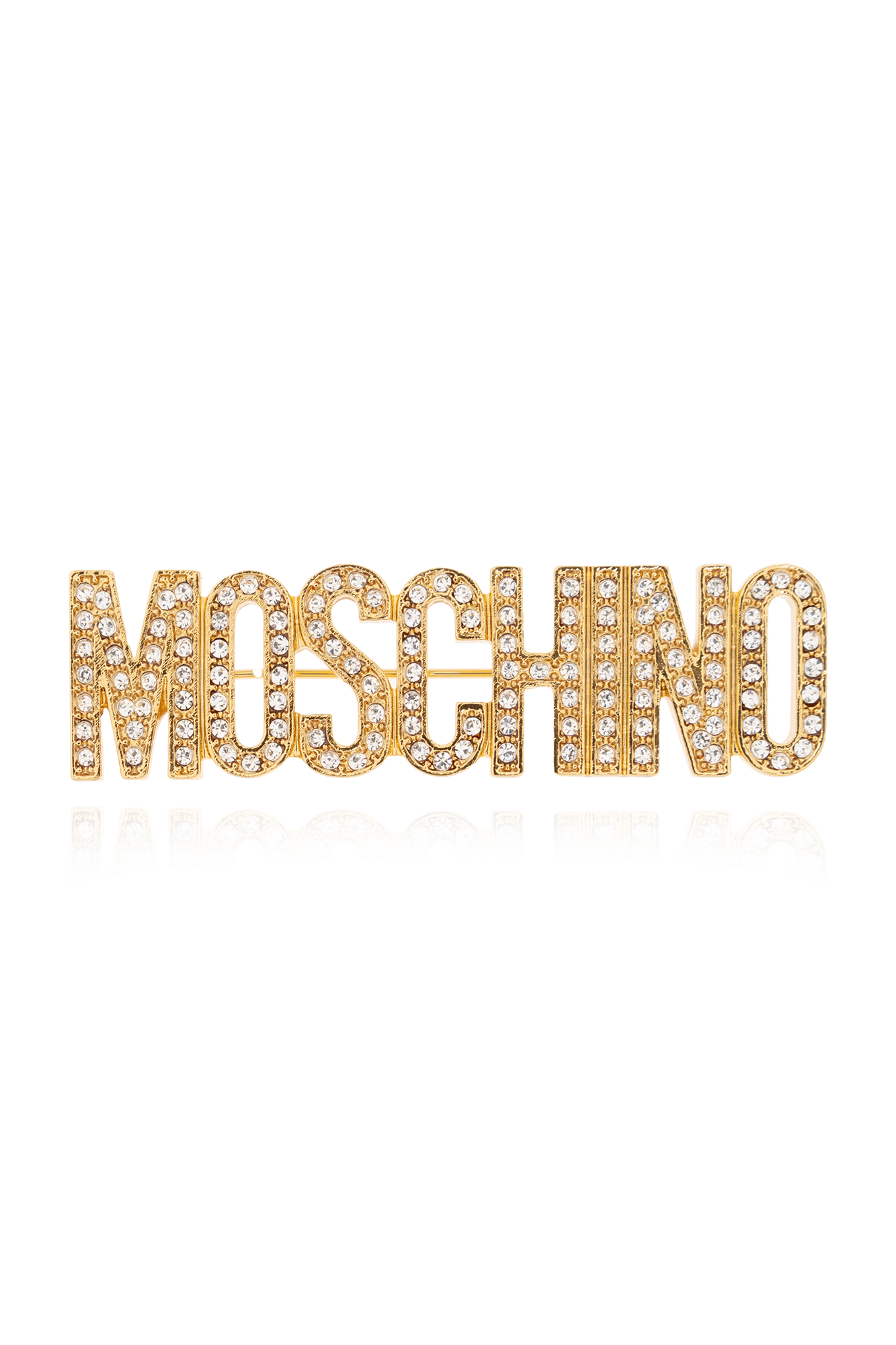 Moschino Logo brooch