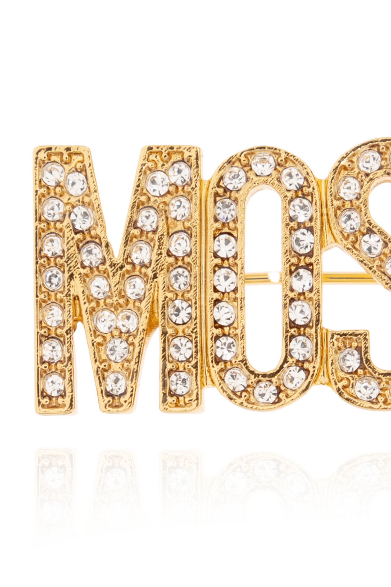 Moschino Logo brooch