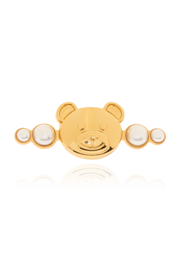 Moschino Teddy bear head brooch