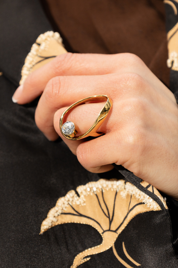 PICK A NEW IT-BAG Crystal-embellished ring