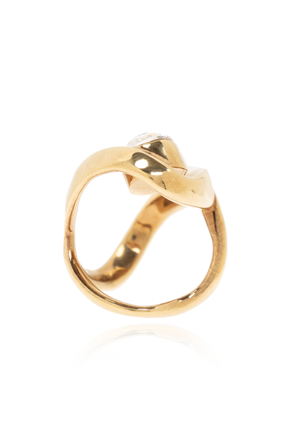 PICK A NEW IT-BAG Crystal-embellished ring