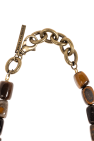 Dries Van Noten beige Semi-precious stone necklace