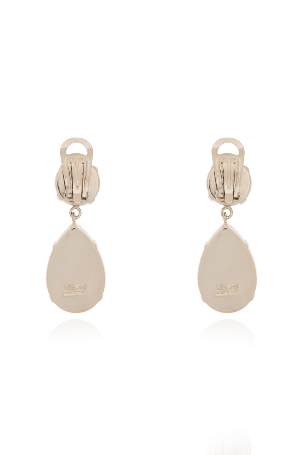 Moschino Brass clip-on earrings