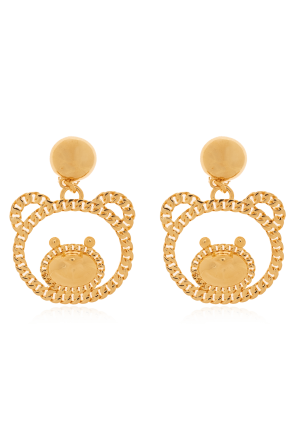 Clip-on earrings with teddy bear charm od Moschino