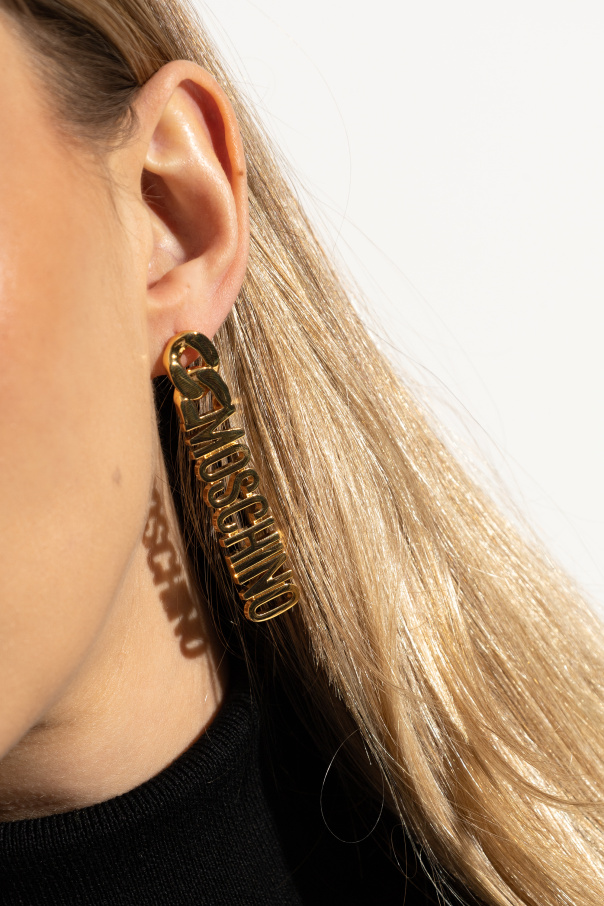 Moschino Metal earrings with logo