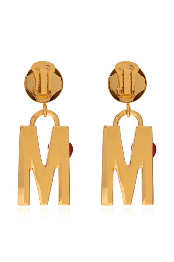 Moschino Dangling clip-on earrings