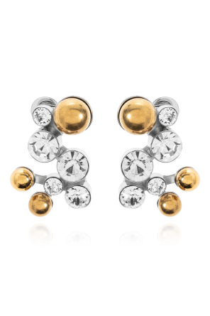 Earrings with shimmering crystals