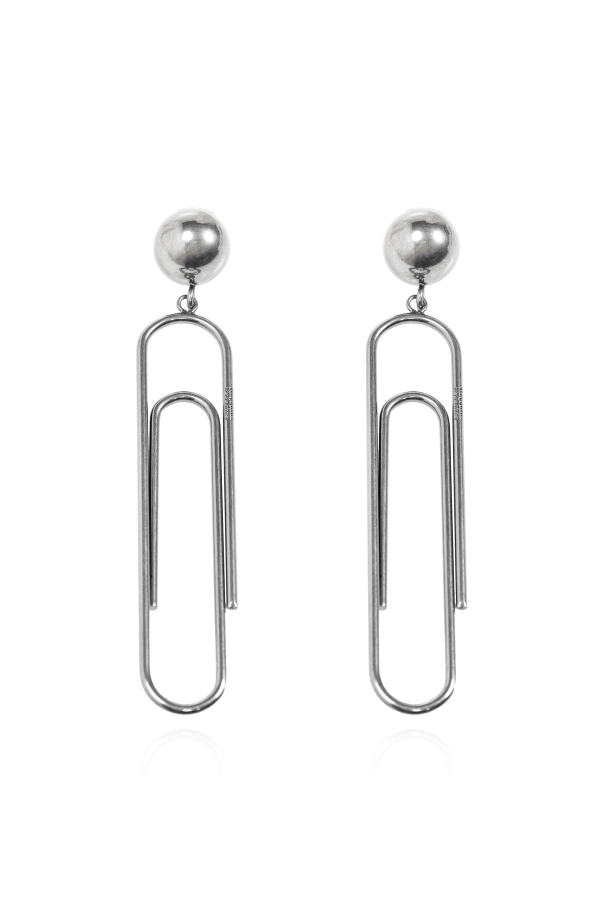 Moschino Clips de latón con logo grabado