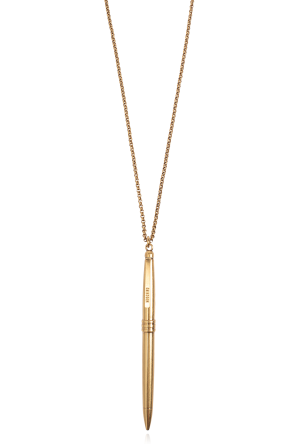 Necklace with pen-shaped pendant
