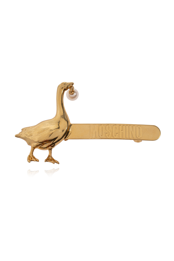 Hair clip with engraved logo od Moschino
