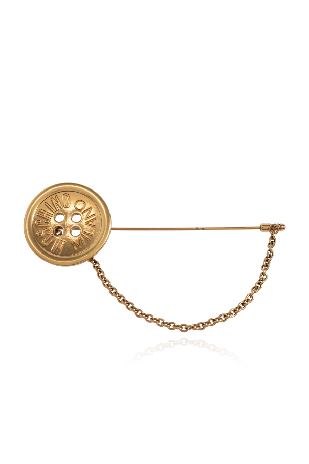 Brass pin with engraved logo od Moschino