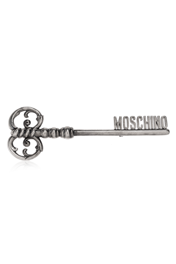 Brooch with logo od Moschino