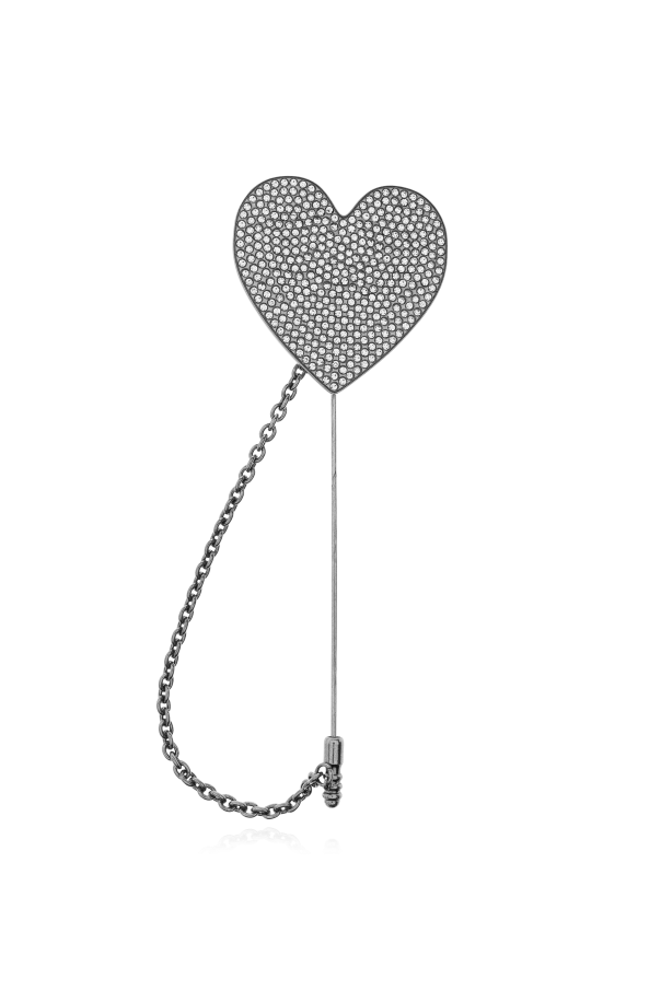 Heart-shaped brooch od Moschino