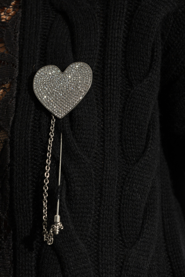 Moschino Heart-shaped brooch