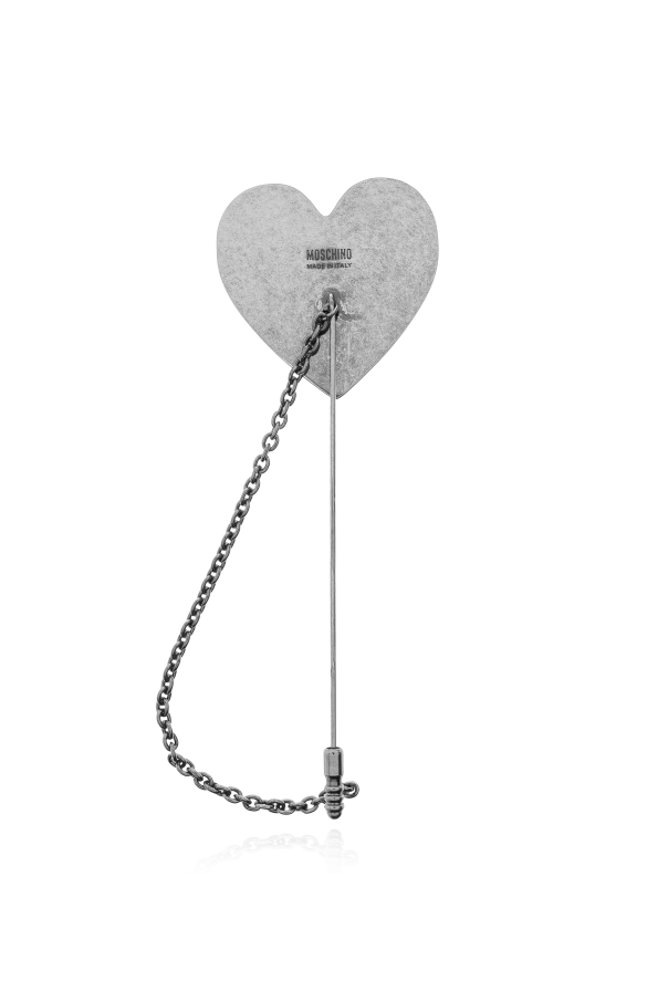 Moschino Heart-shaped brooch
