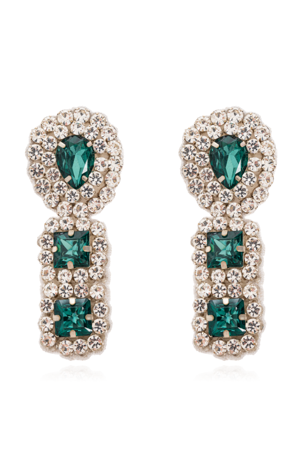 Clip-on earrings with crystals od Moschino