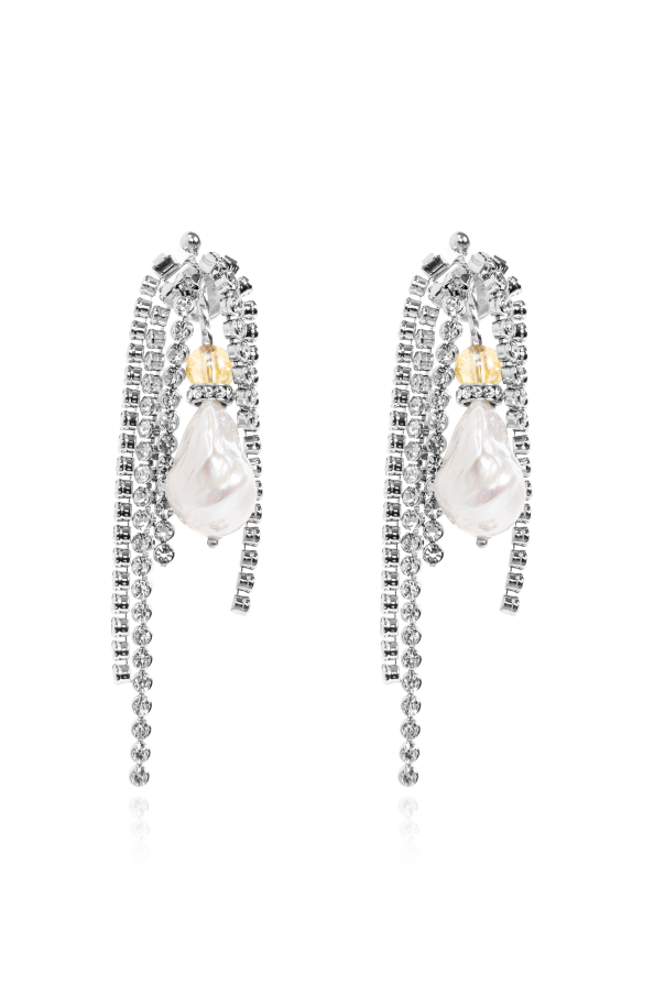 Earrings with shimmering crystals od Dries Van Noten