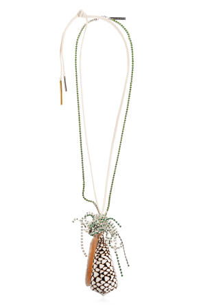 Dries Van Noten Necklace with a shell and shimmering crystals