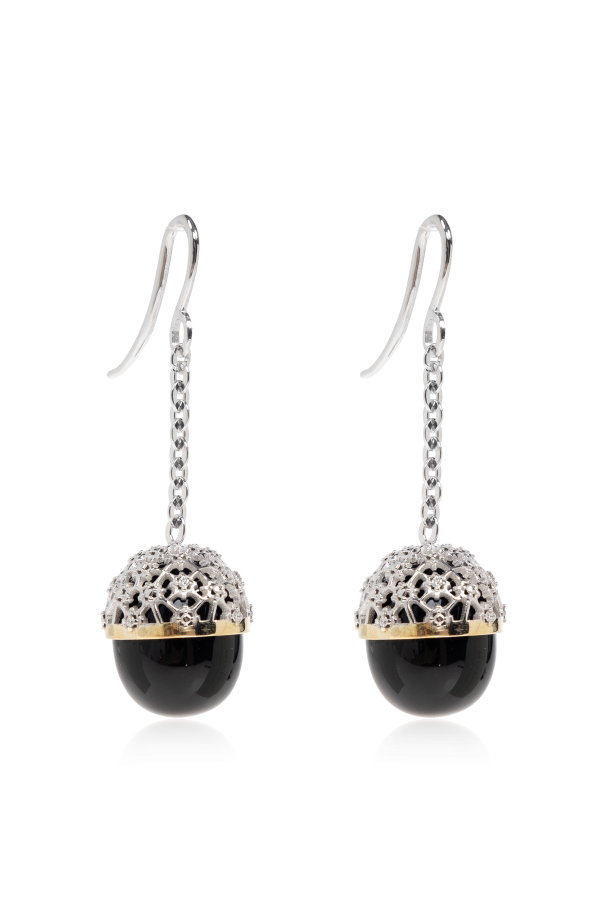 Long crystal earrings od TOTEME