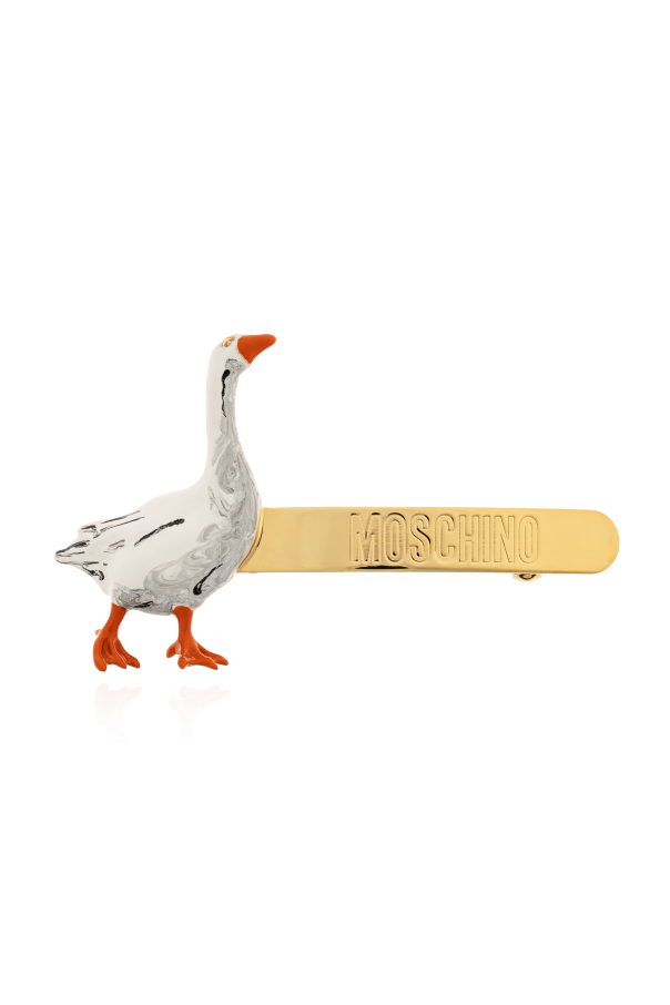 Hair clip with a goose motif od Moschino