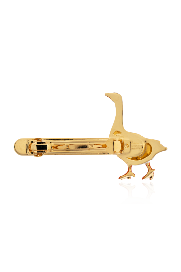 Moschino Hair clip with a goose motif