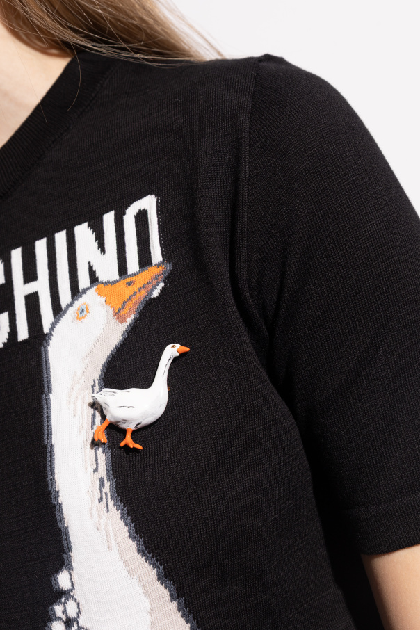 Moschino Broche con motivo de ganso
