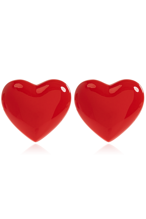 Moschino Heart-shaped clip-on earrings
