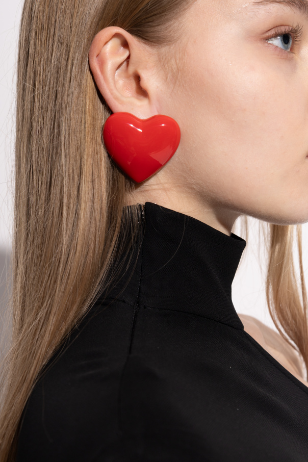 Moschino Heart-shaped clip-on earrings