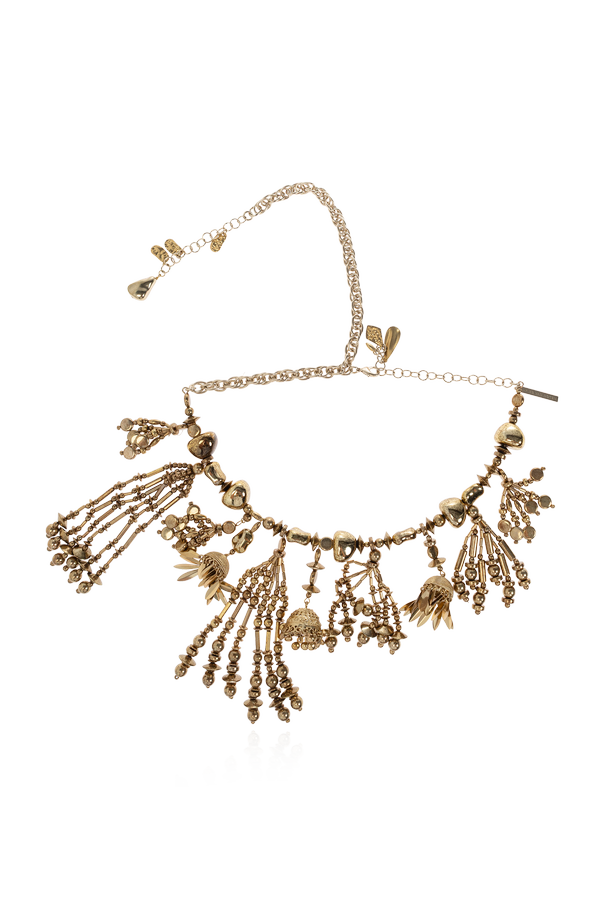 Brass necklace with pendants od Dries Van Noten