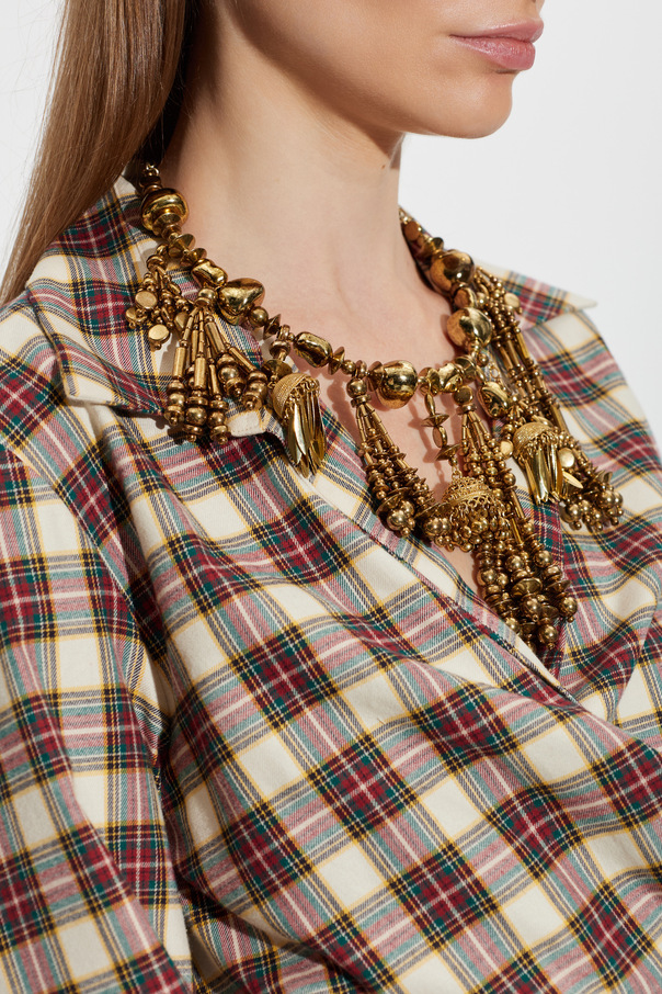 Dries Van Noten Brass necklace with pendants