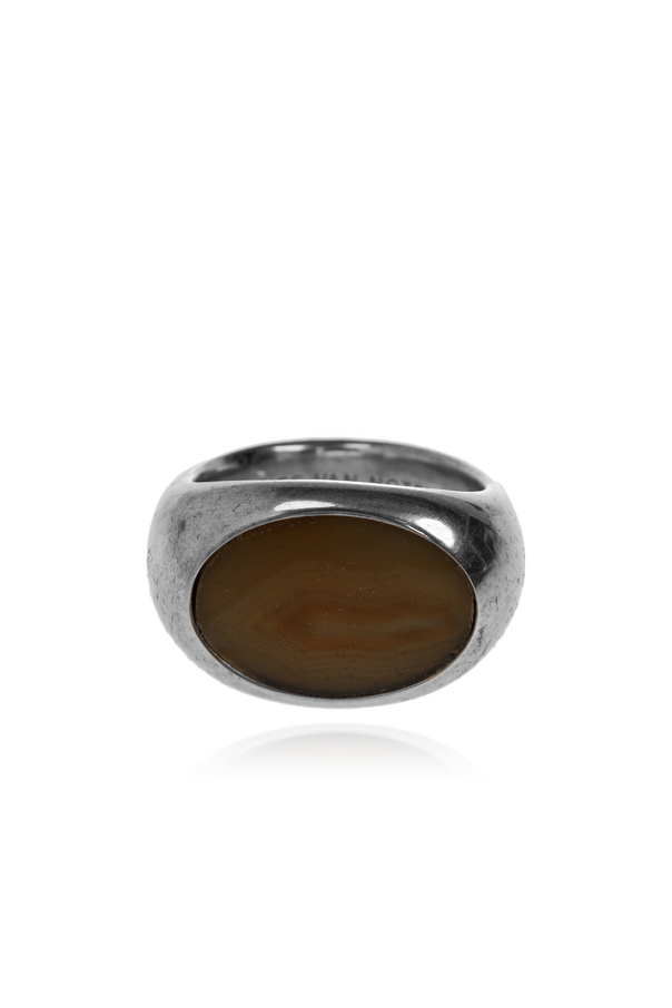 Brass signet ring with stone od Dries Van Noten