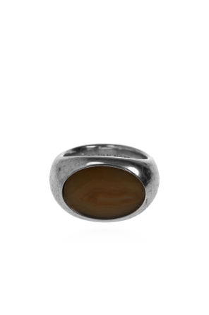Anillo de sello de latón con piedra