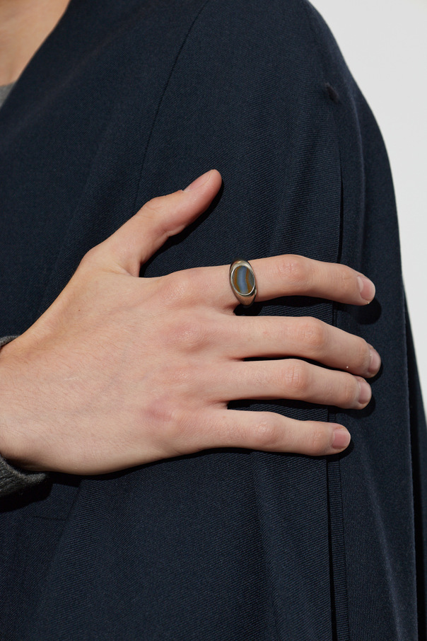 Dries Van Noten Messingsiegelring mit Stein