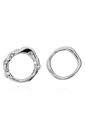 Two rings with shimmering crystals
