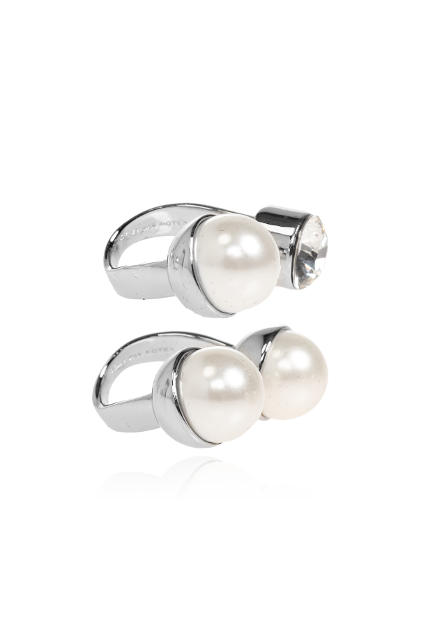 Dries Van Noten Dos anillos con perla