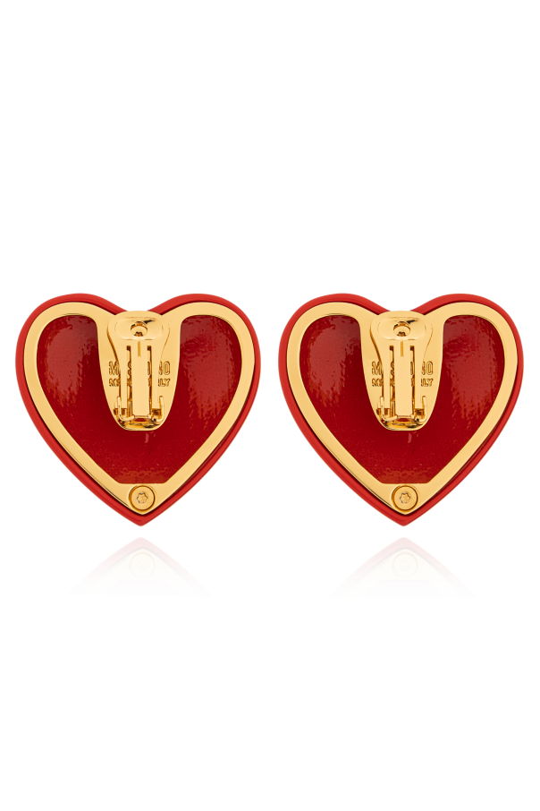 Moschino Heart motif clip-on earrings