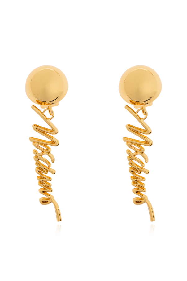 Logo clip-on earrings od Moschino