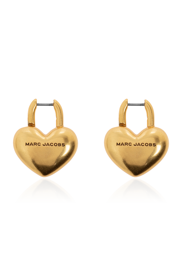 Marc Jacobs Brincos de latão em forma de coração