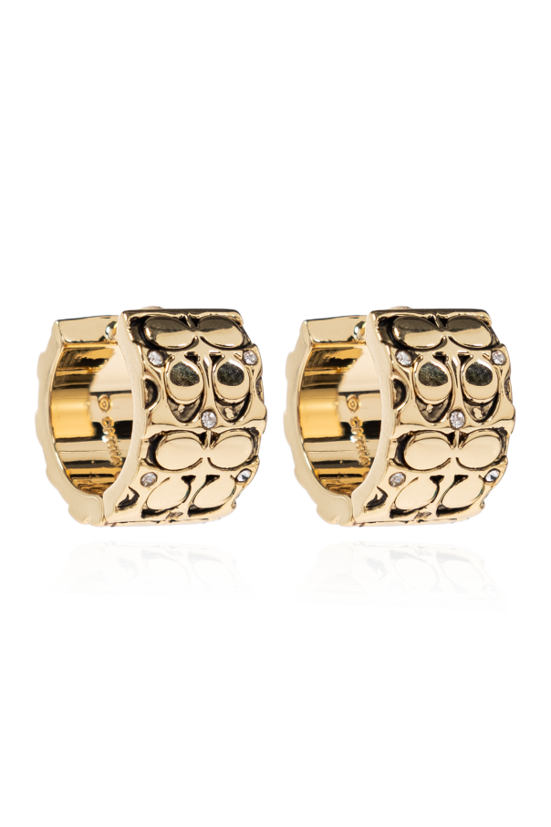 Coach Ohrringe mit eingraviertem Logo