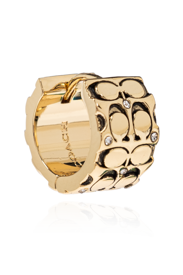 Coach Ohrringe mit eingraviertem Logo