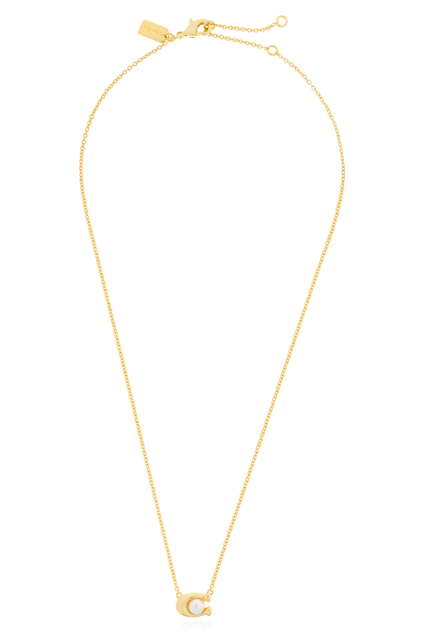 Coach Halskette mit einem Anhänger in Form eines Logos