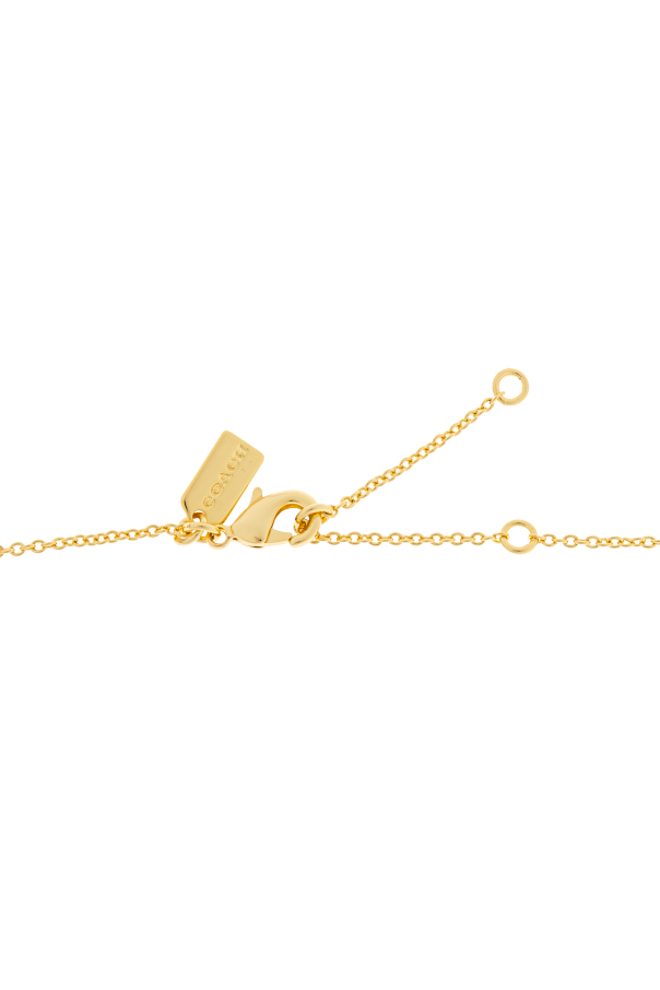 Coach Halskette mit einem Anhänger in Form eines Logos