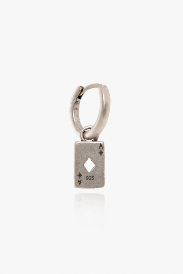 AllSaints ‘Diamond Card’ silver earring