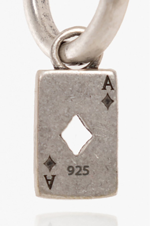 AllSaints ‘Diamond Card’ silver earring