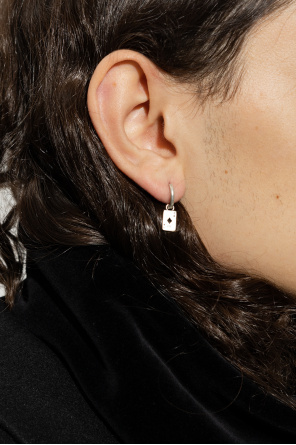 ‘diamond card’ silver earring od AllSaints